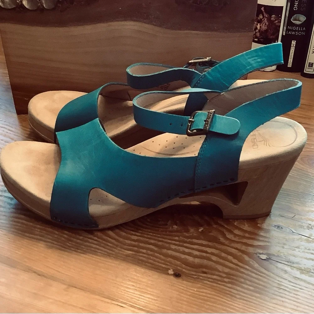 DANSKO WOOD TASHA HEEL SANDAL EU 42 - US 11 - Picture 2 of 6